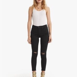 MOTHER Black Skinny Jeans